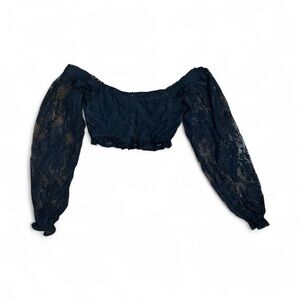 Stylish Black Off-Shoulder Lace Top